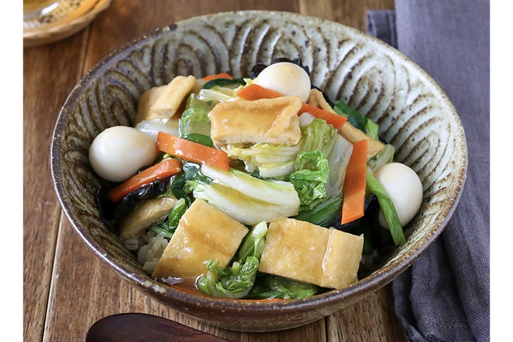 節約にも♪さっとできる 昔あげ中華丼